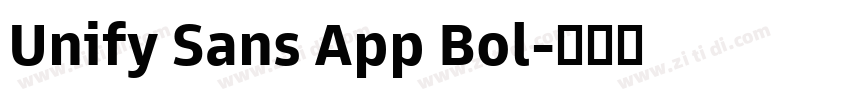 Unify Sans App Bol字体转换 Unify Sans App Bol字体转换